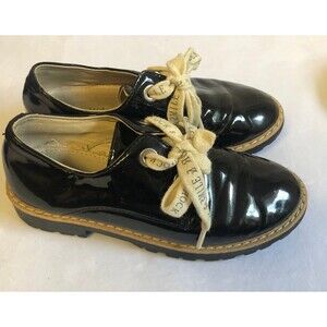 Zara Size 29 12 Black Patten Lace Up Oxford Shoes